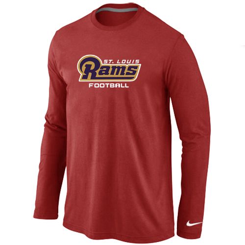 Nike Los Angeles Rams Authentic Font Long Sleeve NFL T-Shirt - Red